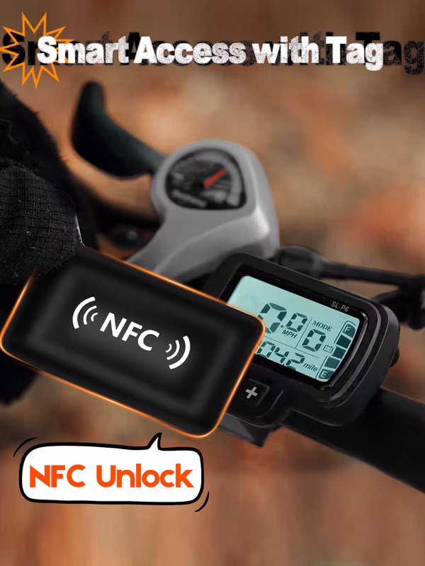 ESKUTE M200P Electric Bike for Adults, 21-Speed Gear 27.5" Mountain Ebike, 750W Motor 20MPH, 48V 13Ah Removable Battery, with NFC Unlock, Step Over E-Bicycle Black, UL2849 Class 2 - Image 5