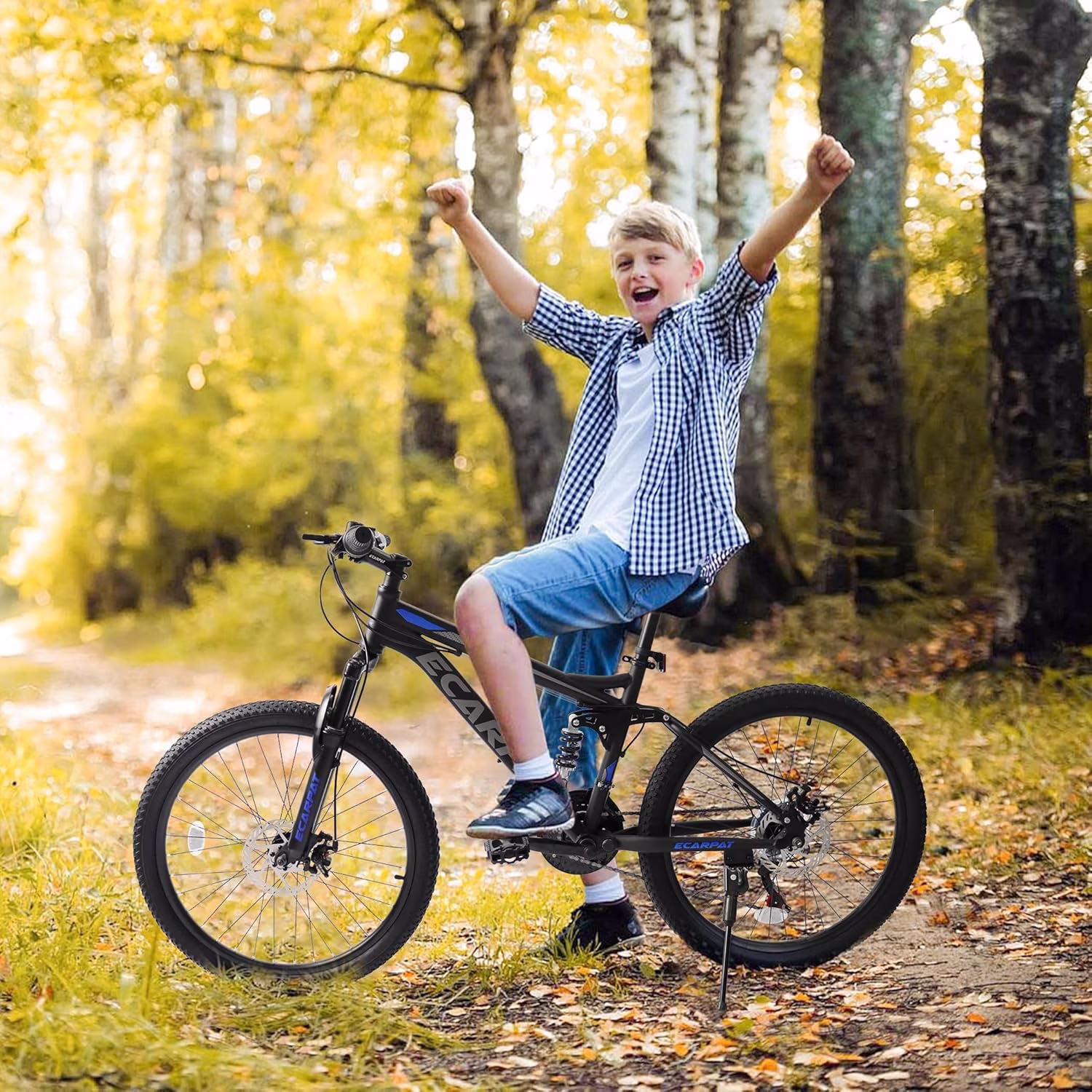 ESRIDOM 26" Mountain Bike for Adults, 21 Speed Full Suspension MTB, Dual Disc Brakes, High Carbon Steel Frame, 85% Pre-Assembled, for Men & Women - Image 2