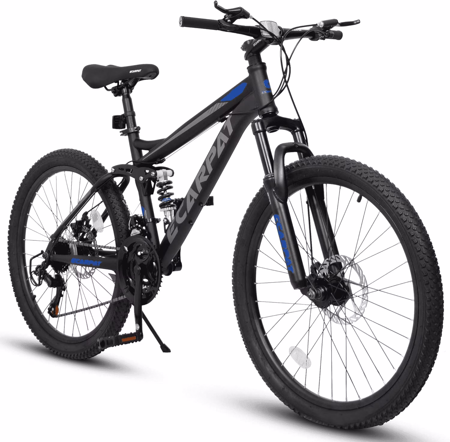 ESRIDOM 26" Mountain Bike for Adults, 21 Speed Full Suspension MTB, Dual Disc Brakes, High Carbon Steel Frame, 85% Pre-Assembled, for Men & Women
