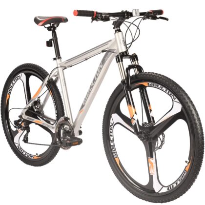Eurobike Aluminum Mountain Bike 21 Speed 29 inch Bicycle for Men or Women Adults Silver