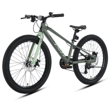 EXPLOPER Series 24 Inch Aluminum Mountain Bike 7-Speed Dual Disc Brakes for Riders 4'9"-5'5"