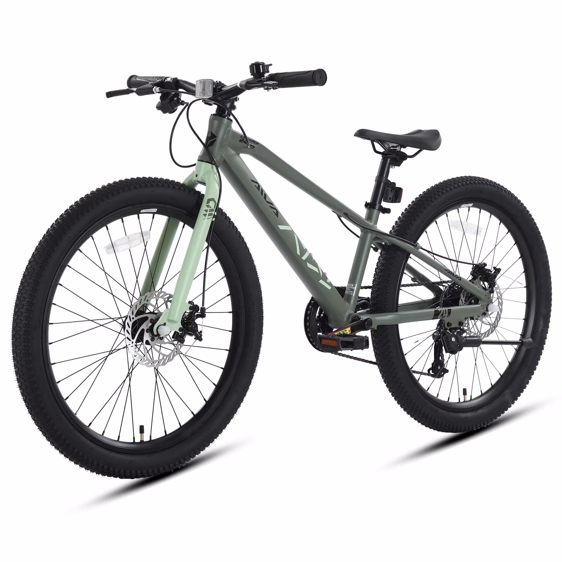 EXPLOPER Series 24 Inch Aluminum Mountain Bike 7-Speed Dual Disc Brakes for Riders 4'9"-5'5"