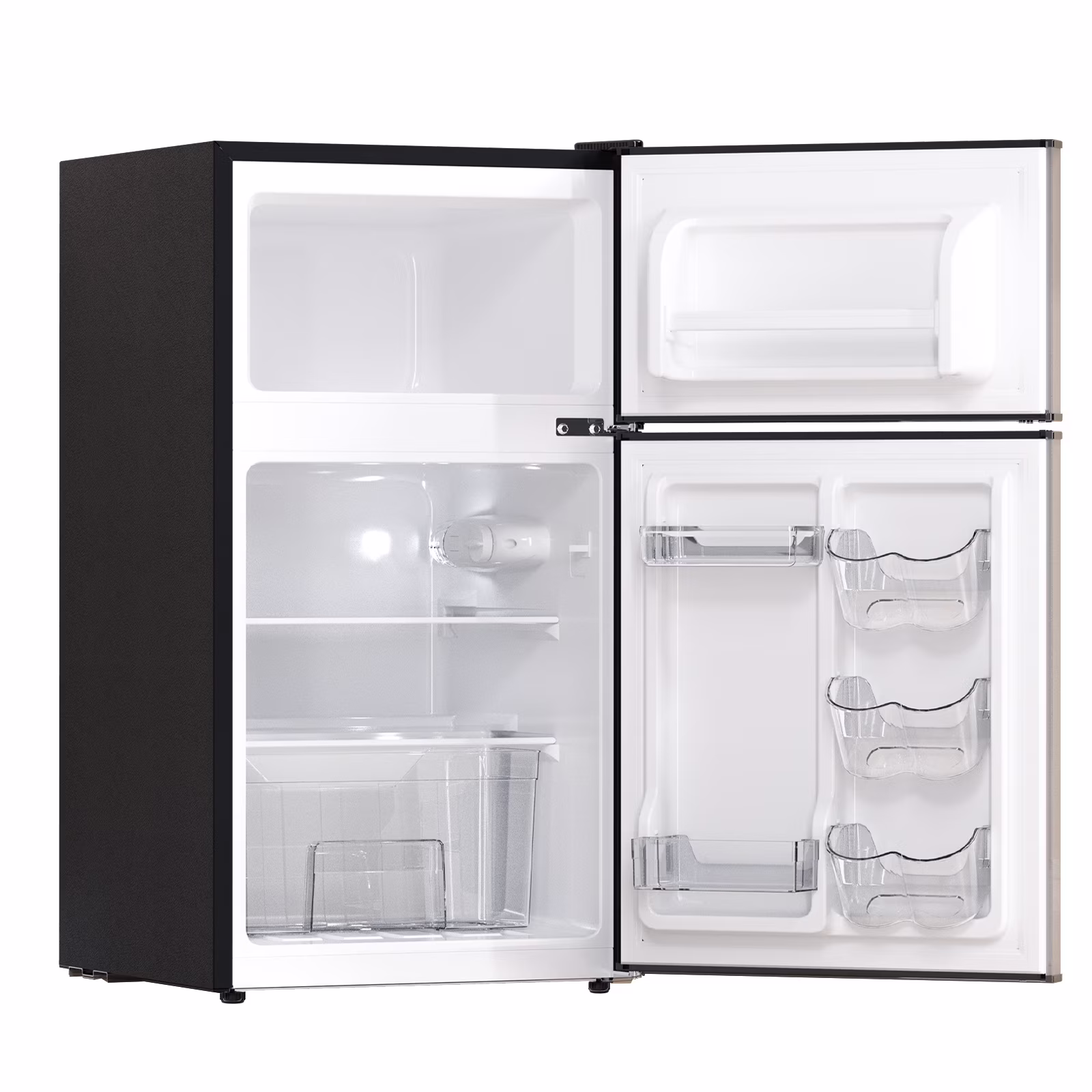 Frestec 3.2 Cu ft Two Door Mini Fridge with Freezer, Grey, E-Star,New,FTC30RE-SS - Image 5