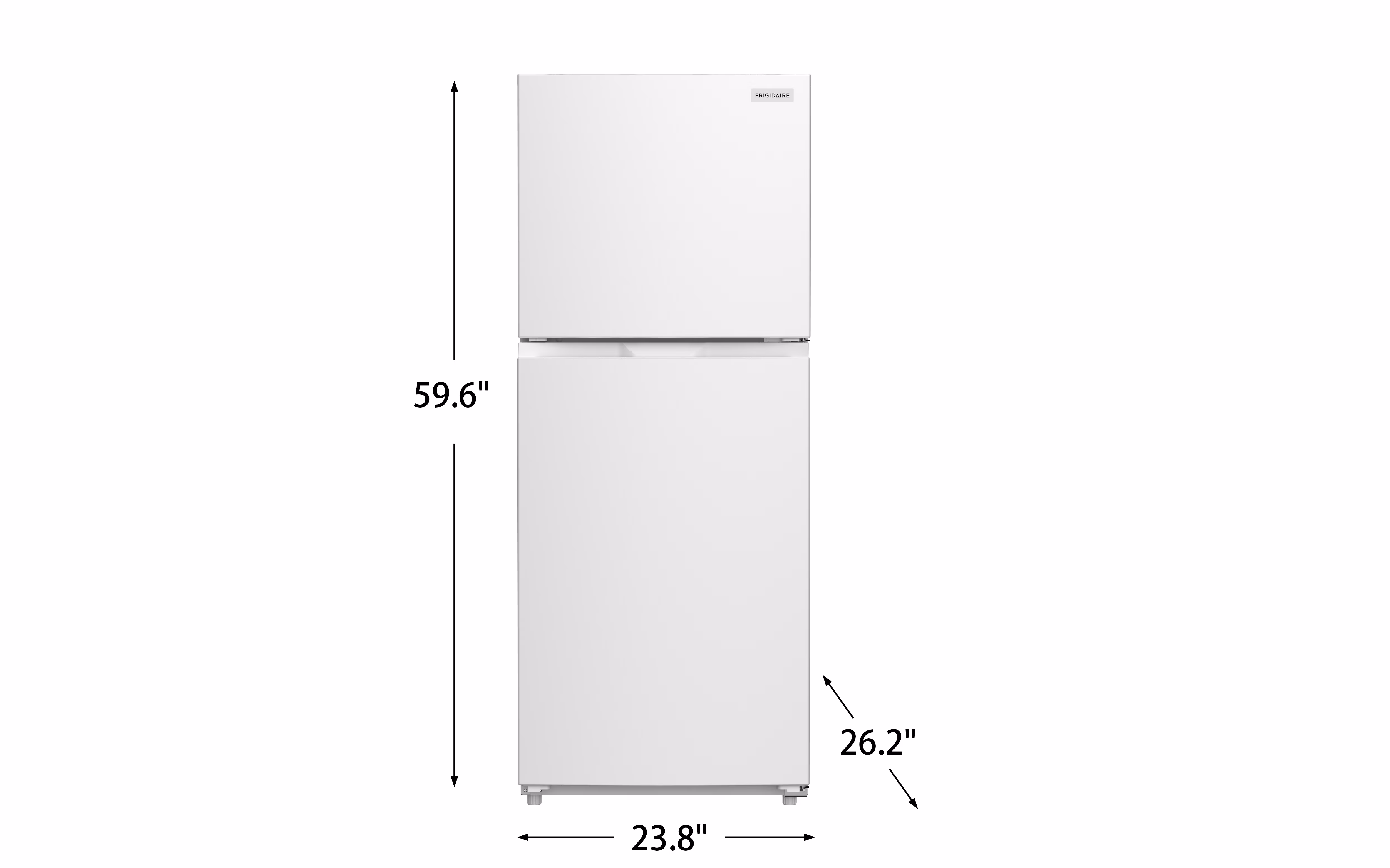 Frigidaire 10 Cu. ft Top Freezer Refrigerator, Frost-Free Apartment Size Fridge for Kitchen, Office, White - Image 4