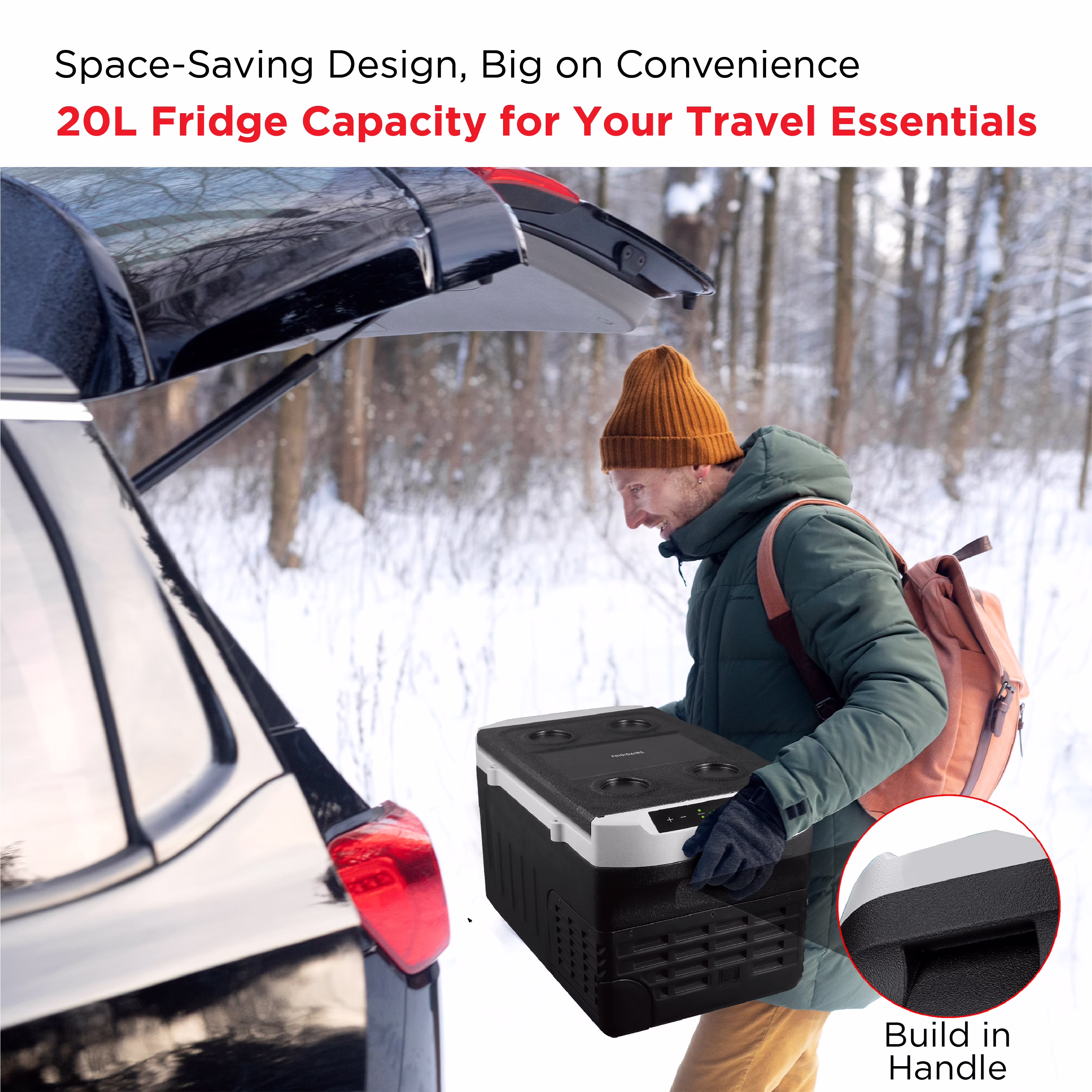 Frigidaire 20L Portable Convertible Electric Refrigerator/Freezer, 12V Car Charging - Image 3