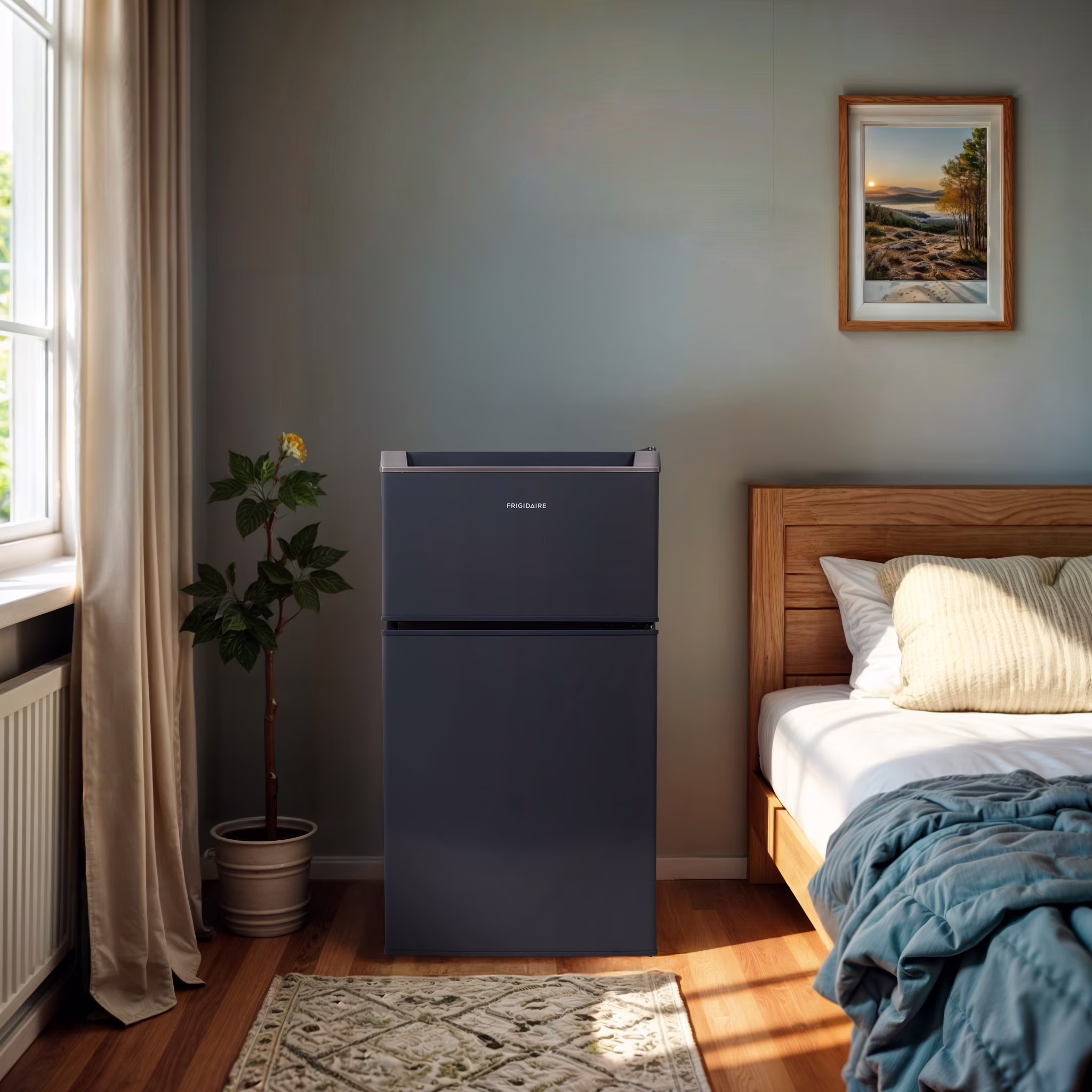 Frigidaire 3.1 Cu. ft. Top Mount Refrigerator, Compact Fridge Freezer Combo, Mini Fridge with Freezer, Slate - Image 4