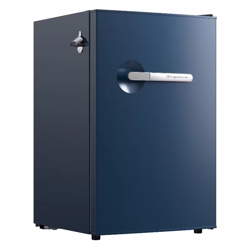 Frigidaire 4.5 Cu. ft. Compact Retro Fridge with Built-in Side Bottle Opener, Mini Fridge with Chiller Compartment, Azure - Image 2