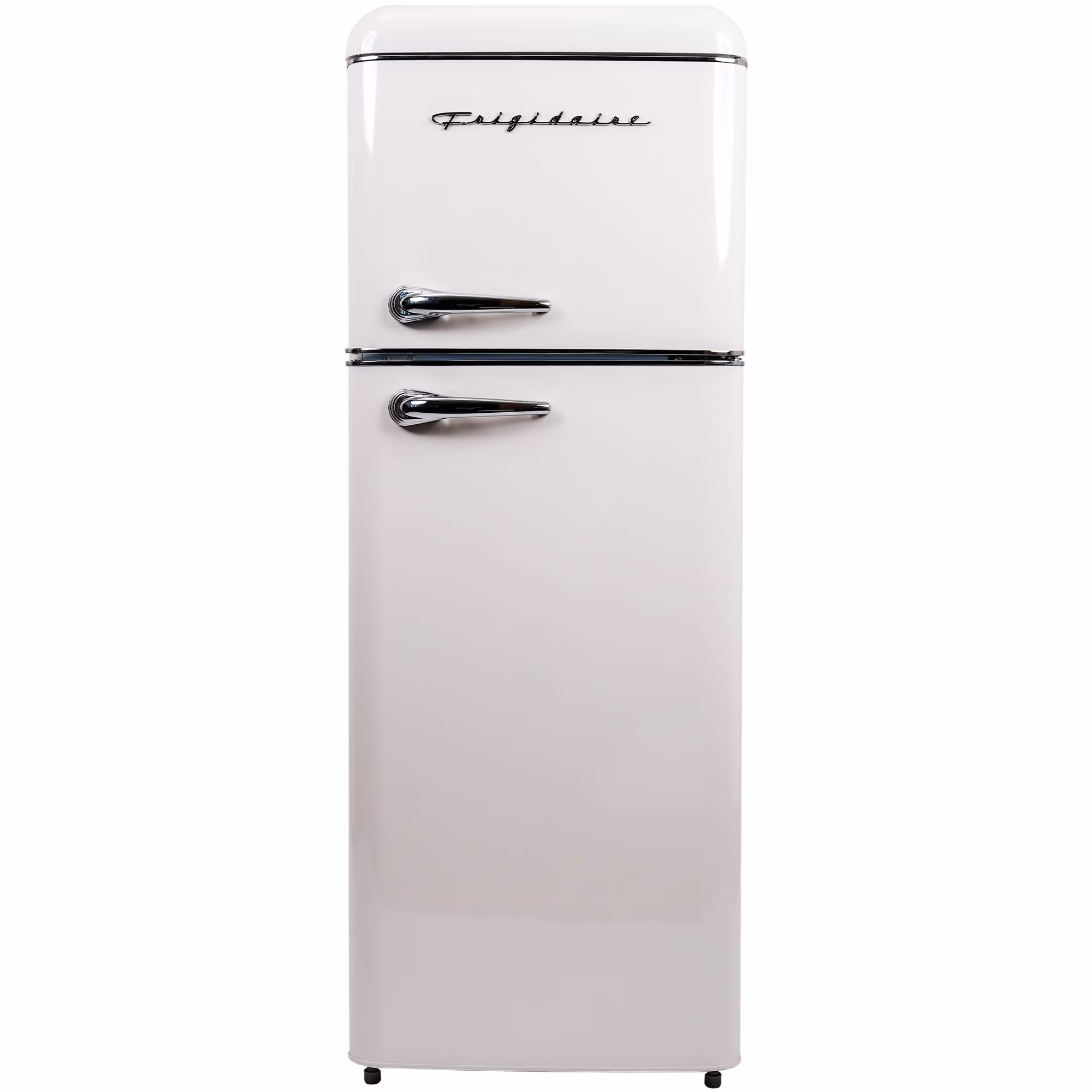 Frigidaire 7.5 Cu. ft. Retro Refrigerator, Apartment Size Top Mount Fridge with Chrome Handles, Cream EFR756