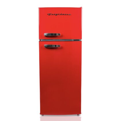 Frigidaire 7.5 Cu Ft. Retro Refrigerator, Top Mount Compact Fridge, Red