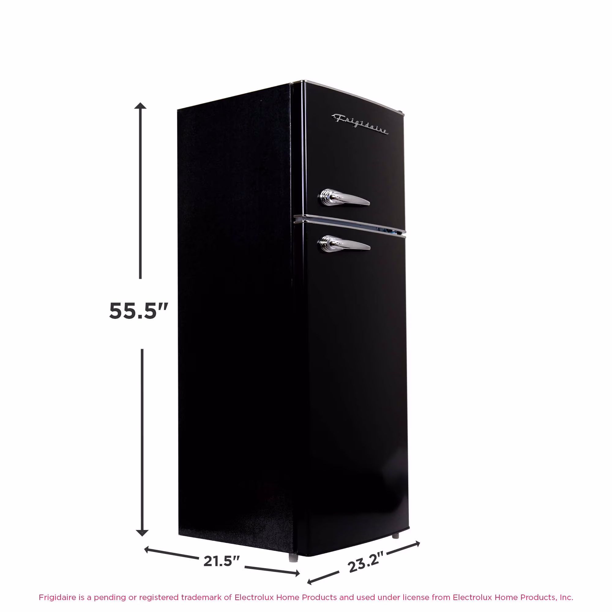 Frigidaire 7.5 Cu. ft. Top Mount Retro Refrigerator, Apartment-Size Fridge in Black - Image 3