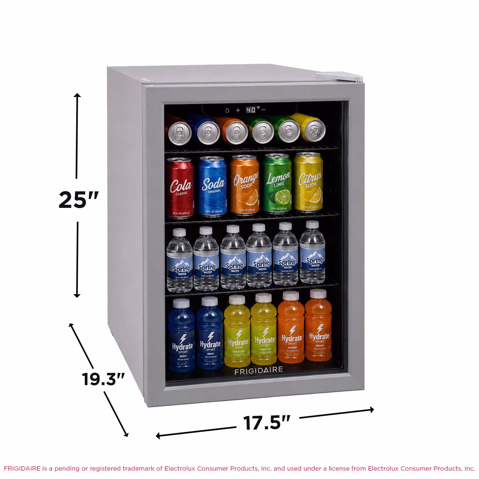 Frigidaire 88 Can or 25 Wine Bottle Beverage Center, 2.6 Cu. Ft. Refrigerator with Digital Control - Image 5