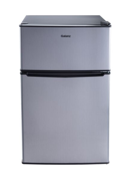 Galanz 3.1 Cu Ft Two Door Mini Fridge With Freezer Stainless Steel - Energy star certified, compact and efficient for dorms, offices, and small spaces
