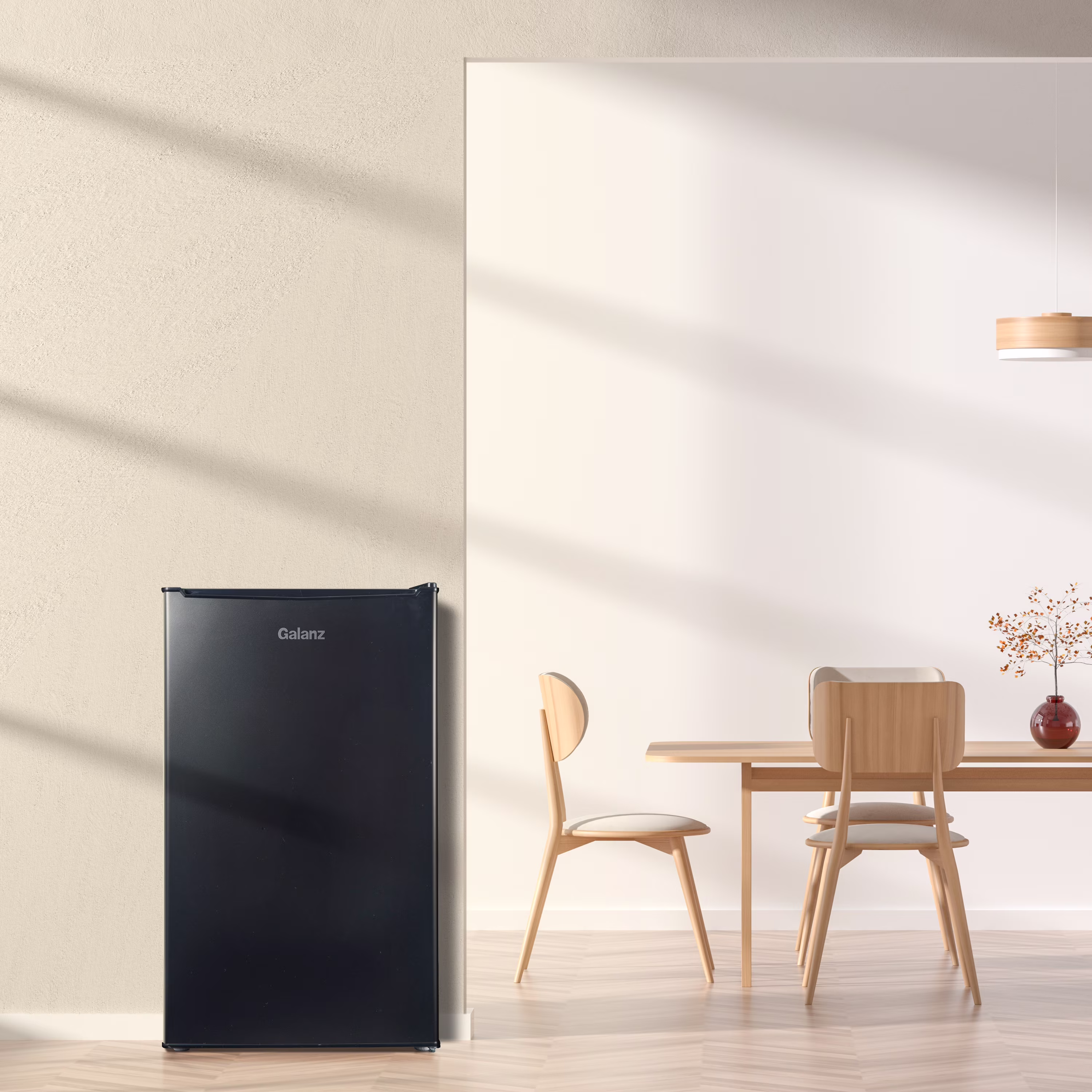 Galanz 3.3 Cu Ft Compact Refrigerator, Black One Door Mini Fridge, Energy Star for Apartment, Dorm, Office, Bedroom - Image 2