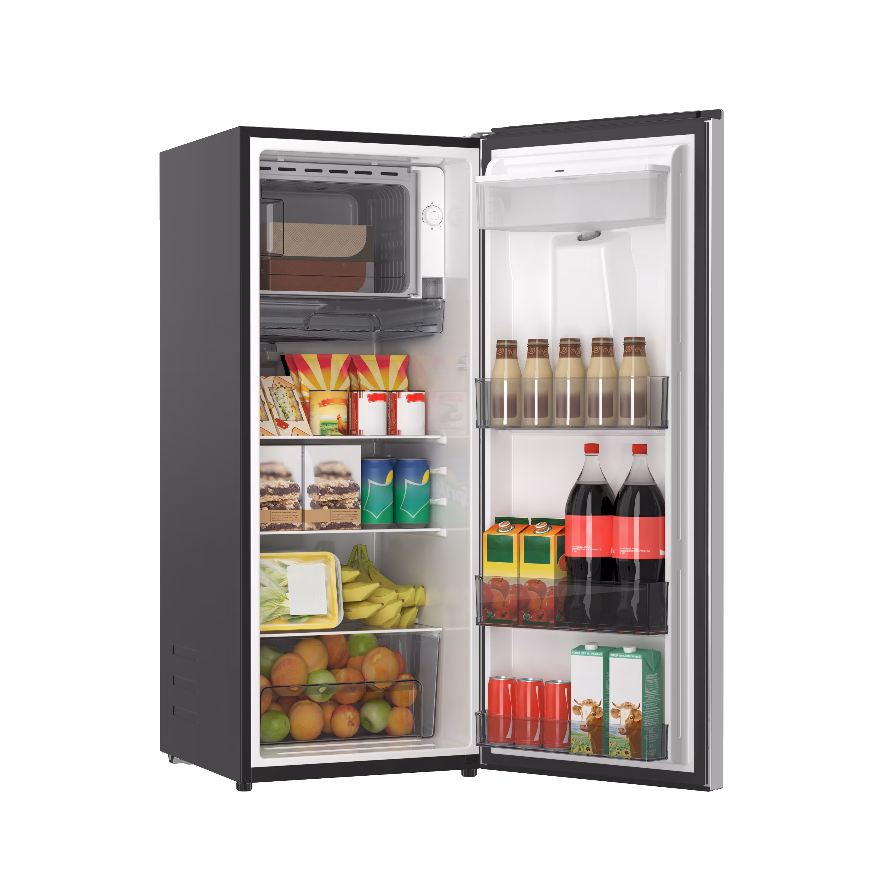 Galanz 6.5 Cu Ft Compact Refrigerator with Water Dispenser – Single Door Mini Fridge, Stainless Steel Look, ENERGY STAR - Image 3