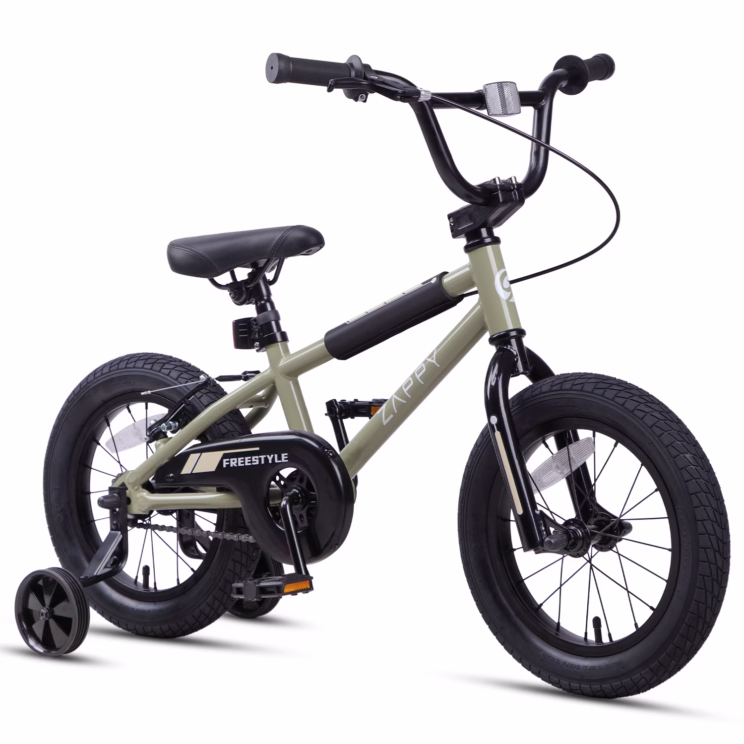 Glengo 14 Inch Kids Bike BMX Style Bicycle with Training Wheels Coaster Brake,Army Green - Image 3