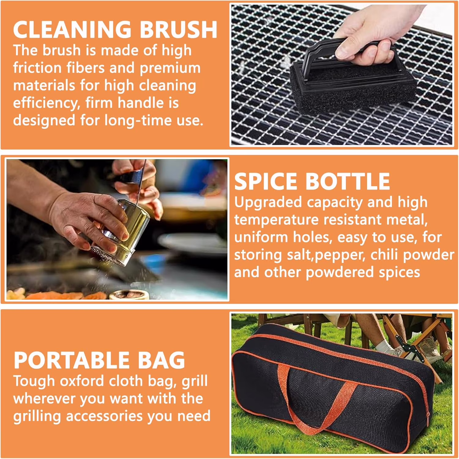 Griddle Accessories Kit for Outdoor BBQ: 27Pcs Flat Top Grill Accessories for Blackstone and Camp Chef, Professional Grilling Accessories with Grill Spatula Set, Basting Cover, Scraper, Carry Bag - Image 5