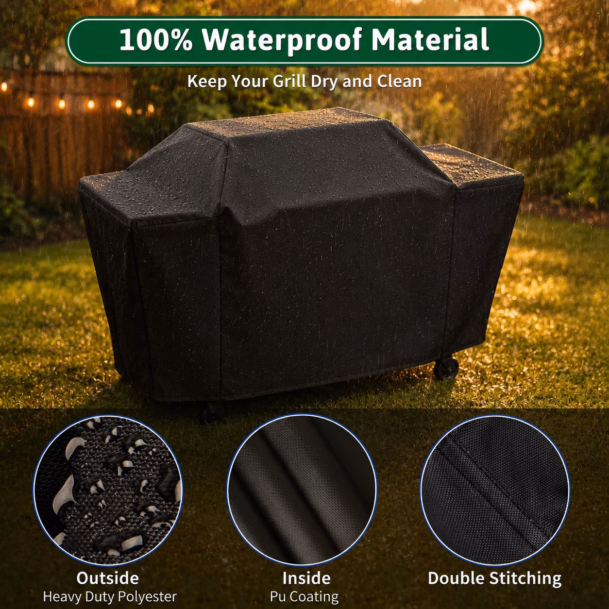 Grill Cover For Blackstone 22" Xl Griddle Pelletbo | Waterproof Outdoor Bbq Omnivoreb - Black - Image 5