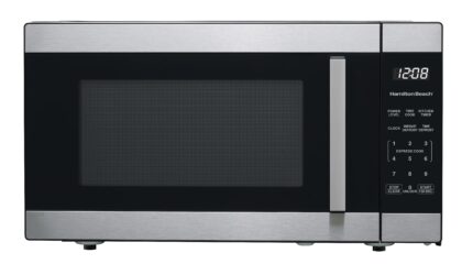 Hamilton Beach 1.6 Cu Ft 1100 W Sensor Cook Countertop Microwave Oven, Stainless Steel, New