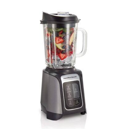 Hamilton Beach PowerMax Professional Smoothie Blender for Kitchen, 48 oz Jar for Smoothies and Shakes, Gray