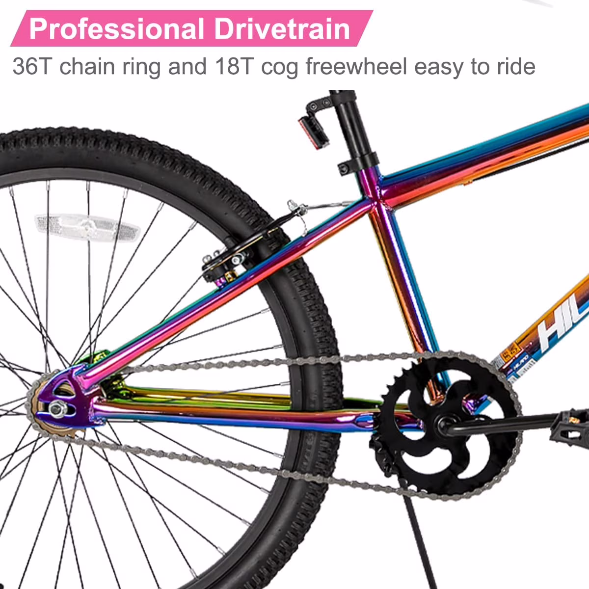 Hiland BMX BIKE 24 & 26 inch, Beginner-Level to Advanced Riders with 2 Pegs for Adults, Multiple Colors - Image 2