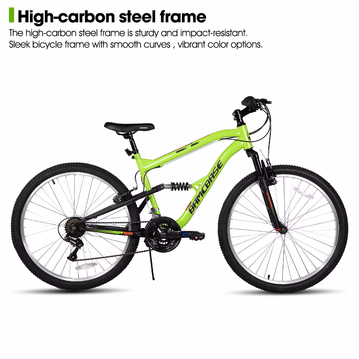 Hiland Full Suspension Mens Mountain Bike, 18-Speed, 26 Inch Wheel, V-Brakes Bike for Men Womens Adult Bicycle - Image 3