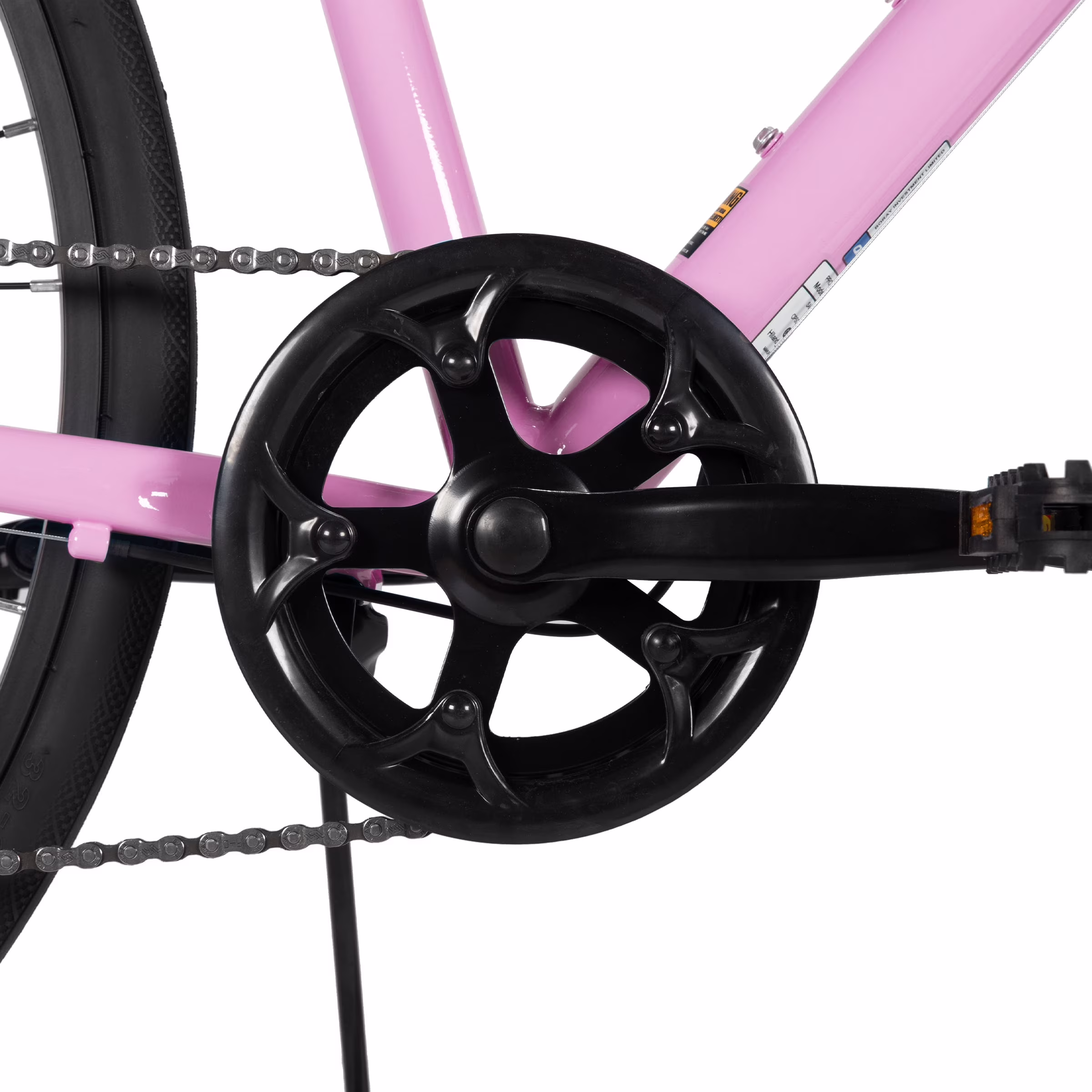 HILAND Unisex Commuter Road Bike 7-Speed Shimano, Mechanical Disc Brakes, 700c Alloy Frame (Black/Blue/Pink/White) - Image 5