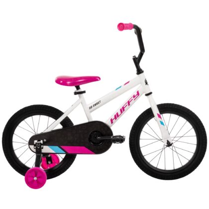 Huffy 16” So Sweet Kids’ Bike, Fits Riders 42”-48”, White/Pink, Youth, Girls