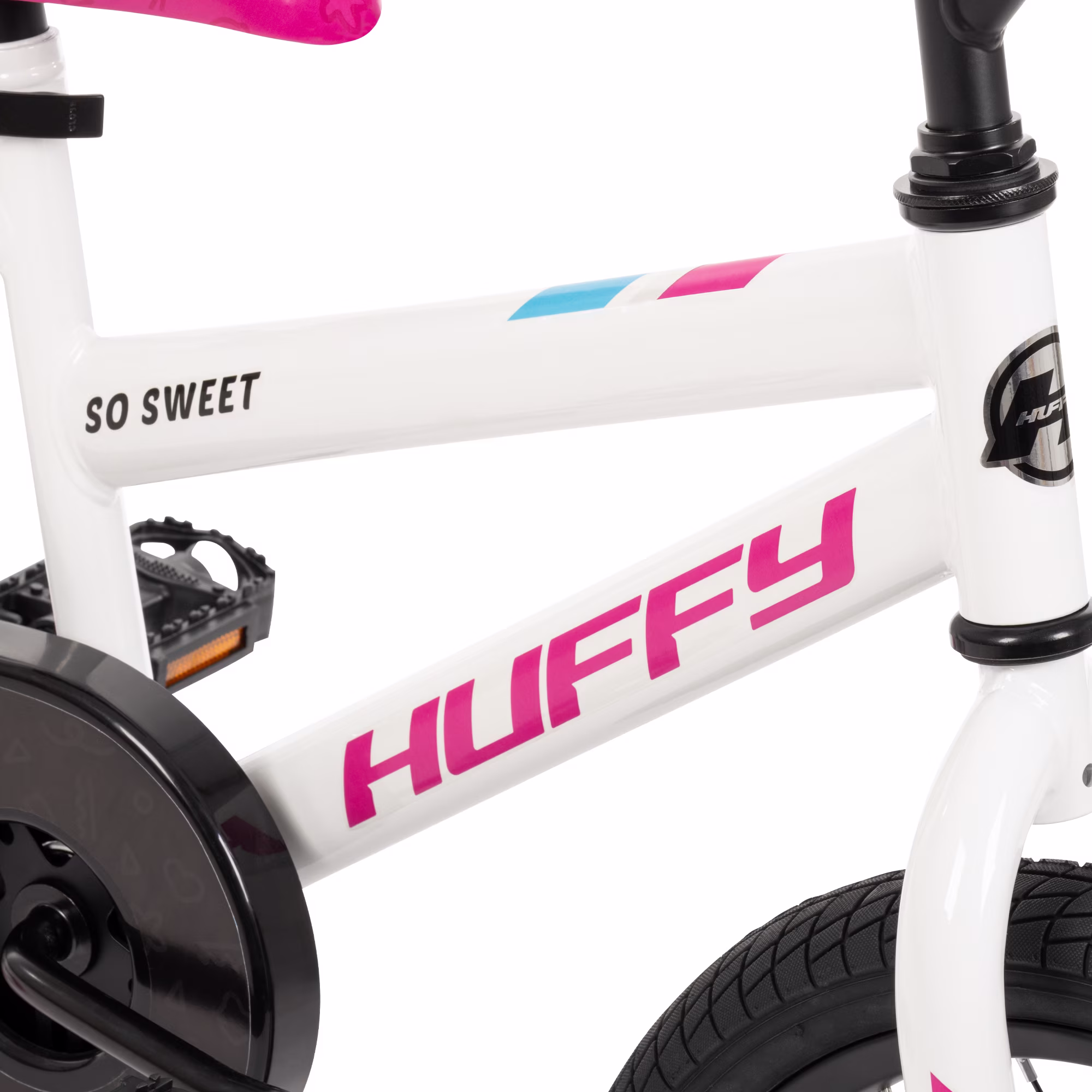 Huffy 16” So Sweet Kids’ Bike, Fits Riders 42”-48”, White/Pink, Youth, Girls - Image 4