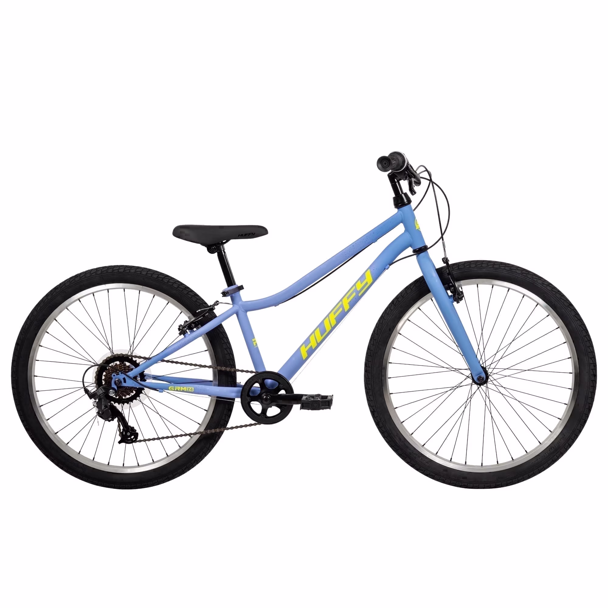 Huffy 24-Inch GRM Kids’ Bike, 7-Speed Drivetrain for Varying Terrain, Perfect Fit Frame, Dual Braking System for Confident Control, Fits Riders 49"–58" Tall, Ages 10+, Periwinkle