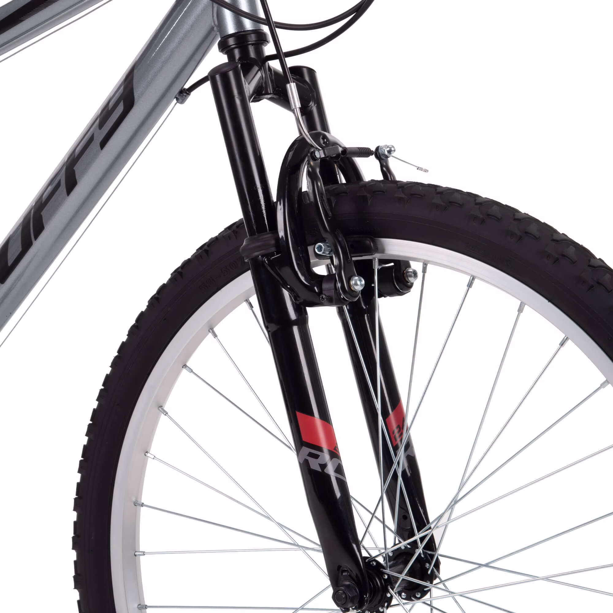 Huffy 24” Rock Creek Mountain Bike, Fits Riders 58” - 70”, Gray, Youth, Boy’s - Image 2