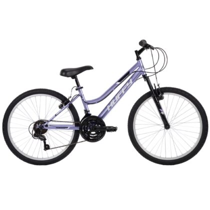 Huffy 24" Rock Creek Mountain Bike, Fits Riders 58” - 70”, Purple, Adult, Women's