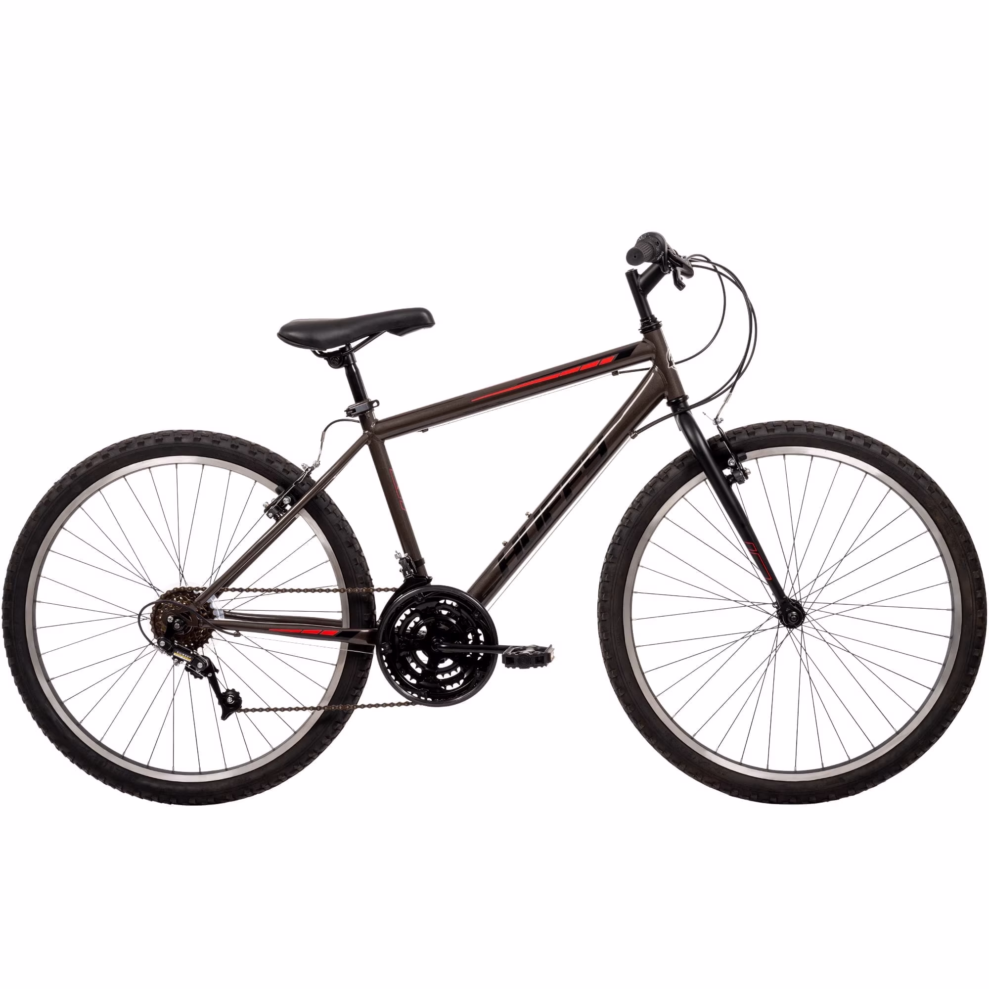 Huffy 26" North Peak Mountain Bike, Fits Riders 5'0"+, Charcoal Gray, Adult, Men's