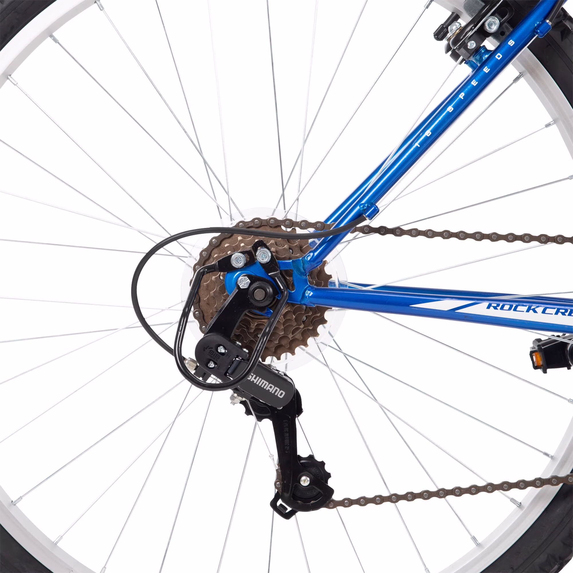 Huffy 26” Rock Creek Mountain Bike, Fits Riders 60”+, Blue, Adult, Men’s - Image 4