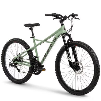 Huffy 66355 Extent Mountain Bike - 26-Inch - 21-Speed with Shimano Rear Derailleur - Disc Brakes - Suspension Fork - Green