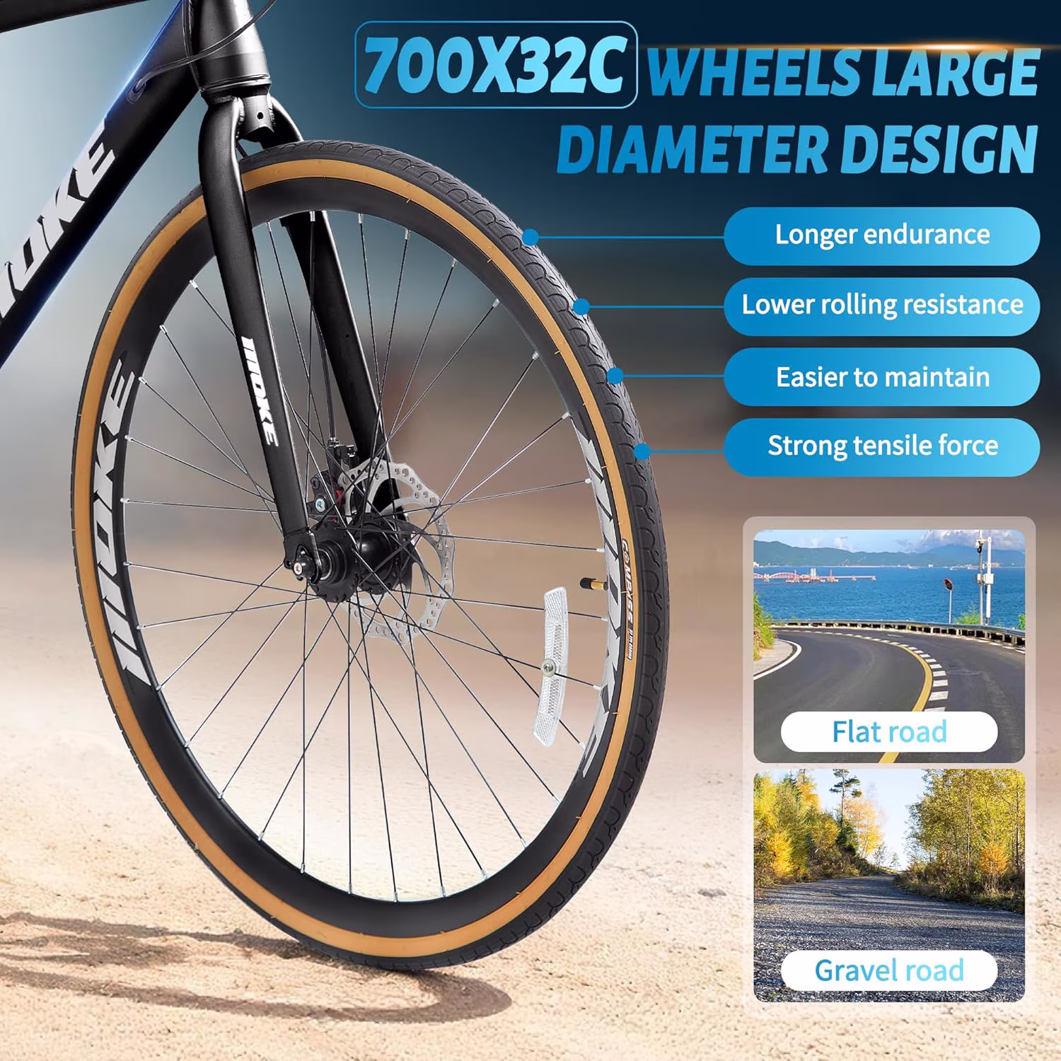 Hybrid Bike for Adults, Akaber 24-Speed 700C Road Bike for Men, Lightweight Adult Bicycle - Image 2