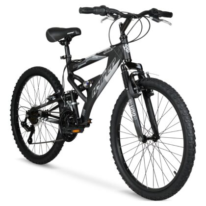 Hyper Bicycles 24" Havoc Mountain Bike, Children Ages 10-14, Black