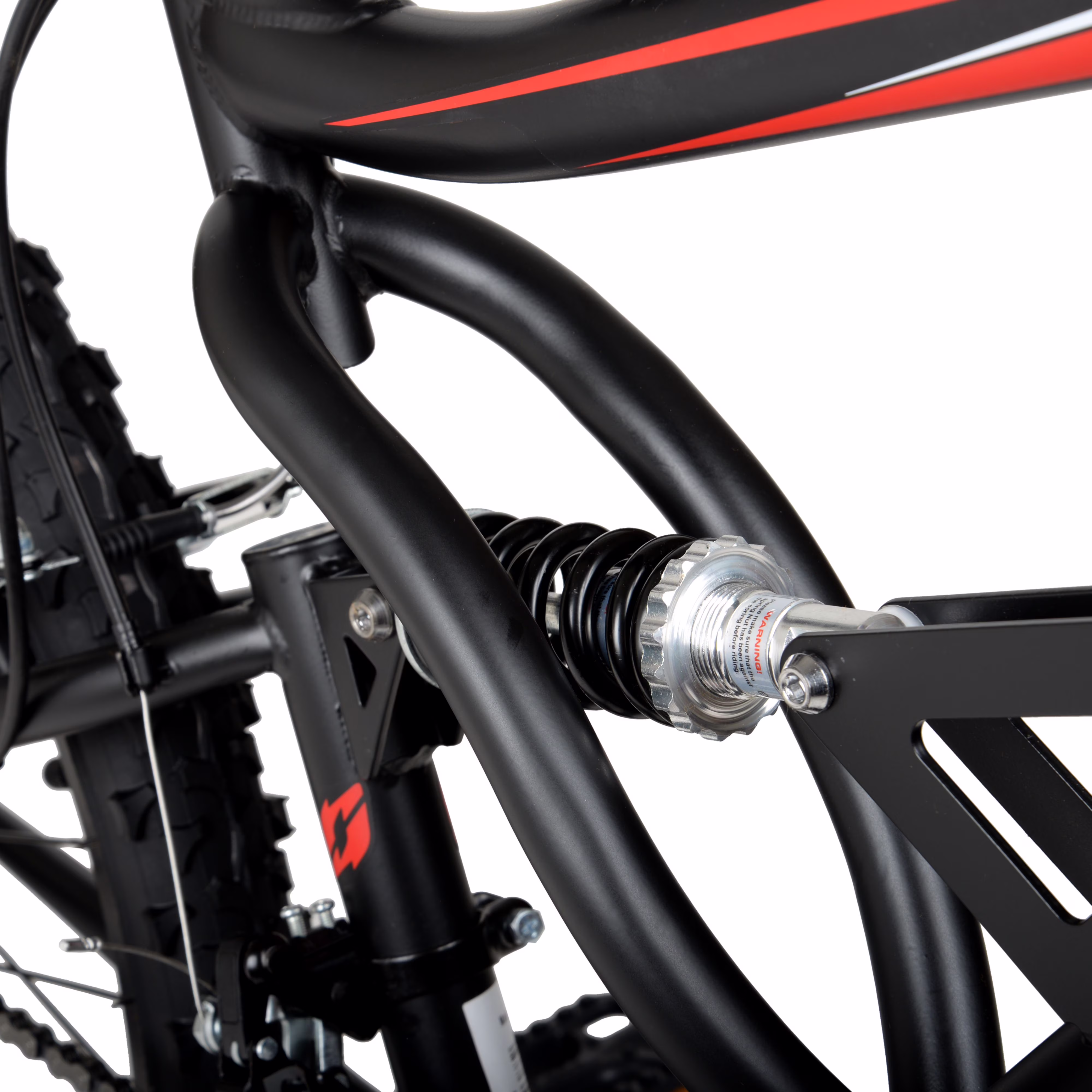 Hyper Bicycles 26" Shocker Mountain Bike, Adult Ages 14+, Black/Red - Image 4