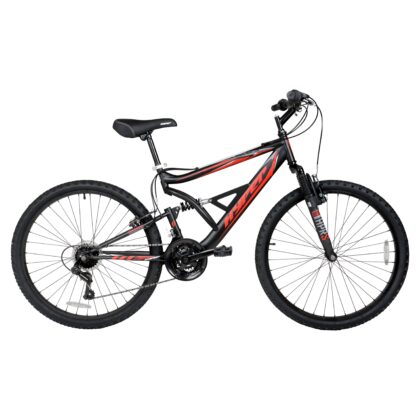 Hyper Bicycles 26" Shocker Mountain Bike, Adult Ages 14+, Black/Red