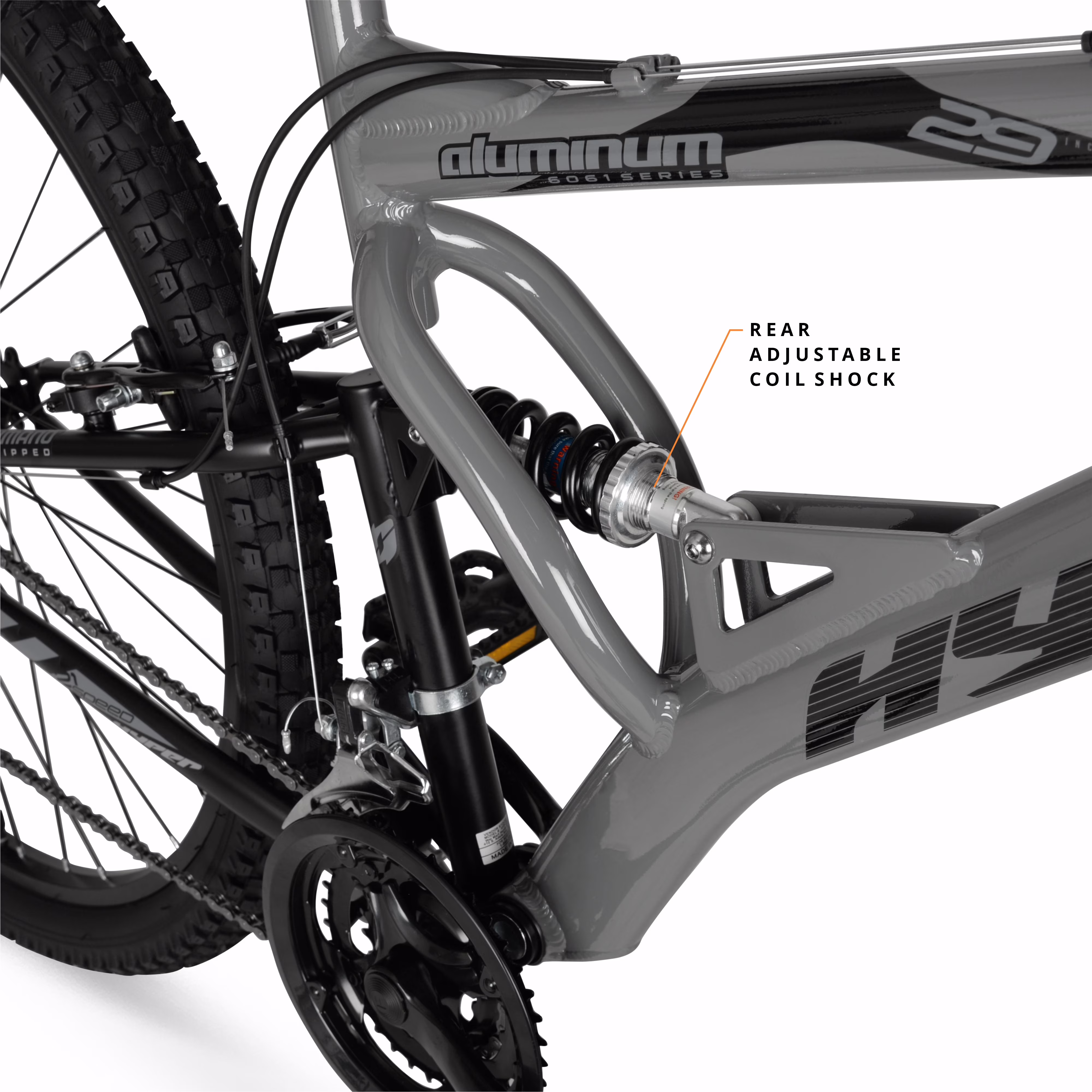Hyper Bicycles 29" Men's Havoc Mountain Bike, Adult Ages 14+, Gray - Image 5