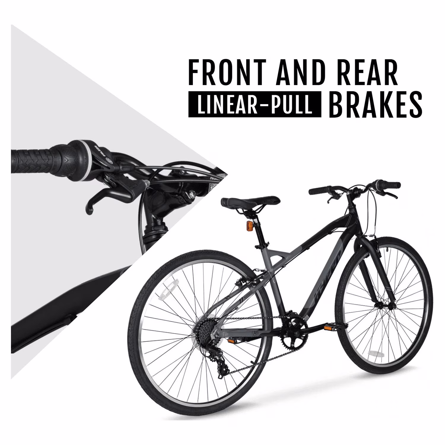 Hyper Bicycles 700c Urban Hybrid Bike, Adults Ages 14+, Gray - Image 2