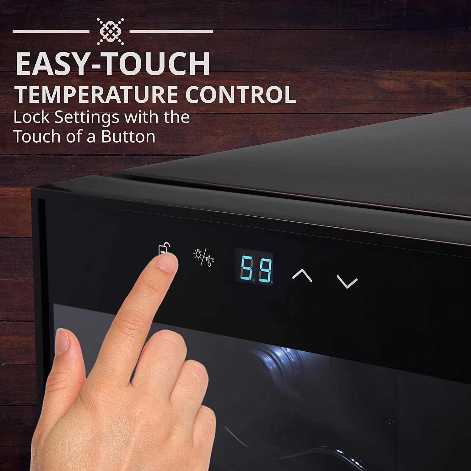 Ivation 18-Bottle Glass Door Compressor Refrigerator, Black - Image 3