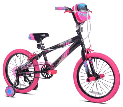 Kent Bicycles Sparkles Girls' 18" Kids Bicycle, Black and Pink