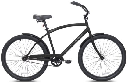 Kent Men's Sea Change 26 inch Cruiser Bicycle, Black with Steel Frame