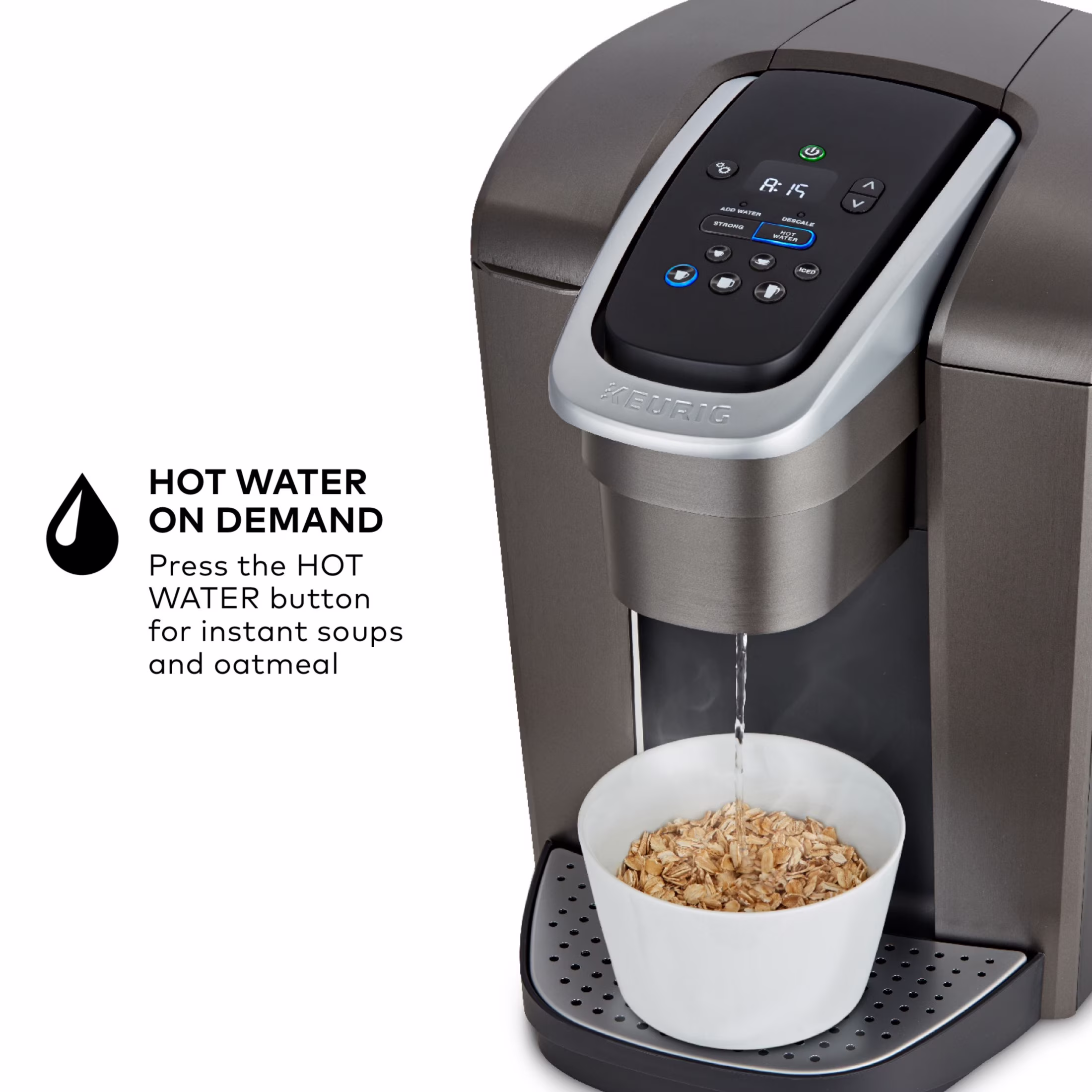 Keurig K-Elite Single-Serve K-Cup Pod Coffee Maker, Brushed Slate - Image 2