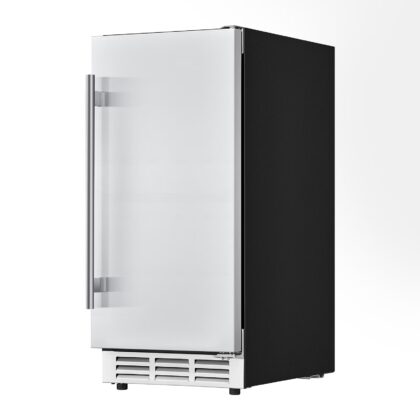 KFFKFF 15-Inch Outdoor Beverage Refrigerator, 3.0 Cu. Ft Capacity, Stainless Steel Door, Holds 94 Cans, Efficient Cooling System, Built-in or Freestanding Design for Home Bar and Patio
