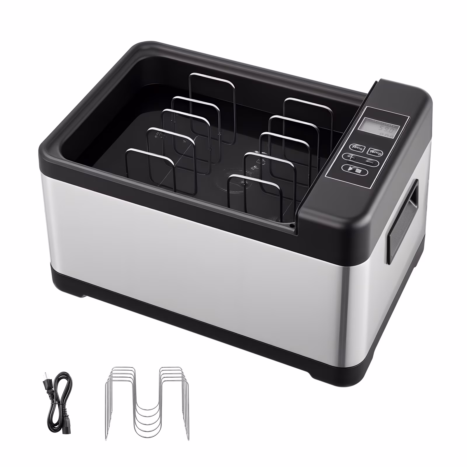 KFFKFF 800W Sous Vide Cooker with LED Display, Precision Temperature & Timer Control, Glass Lid, All-in-One Cooking Pot for Home Use
