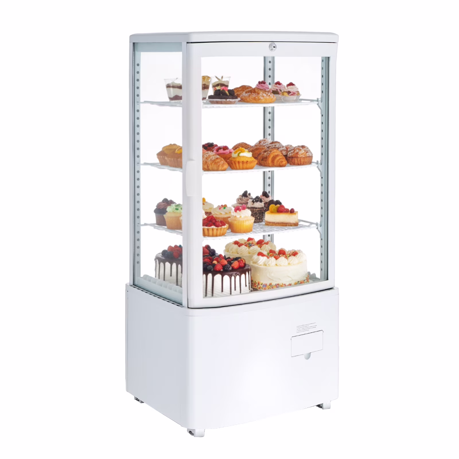 KFFKFF Refrigerated Countertop Display Case, 3 Cu.Ft./85L Capacity, 3-Tier Commercial Pastry Refrigerator with LED Lighting, Efficient Cooling System, Frost-Free Air Circulation, Ideal for Bakeries - Image 3