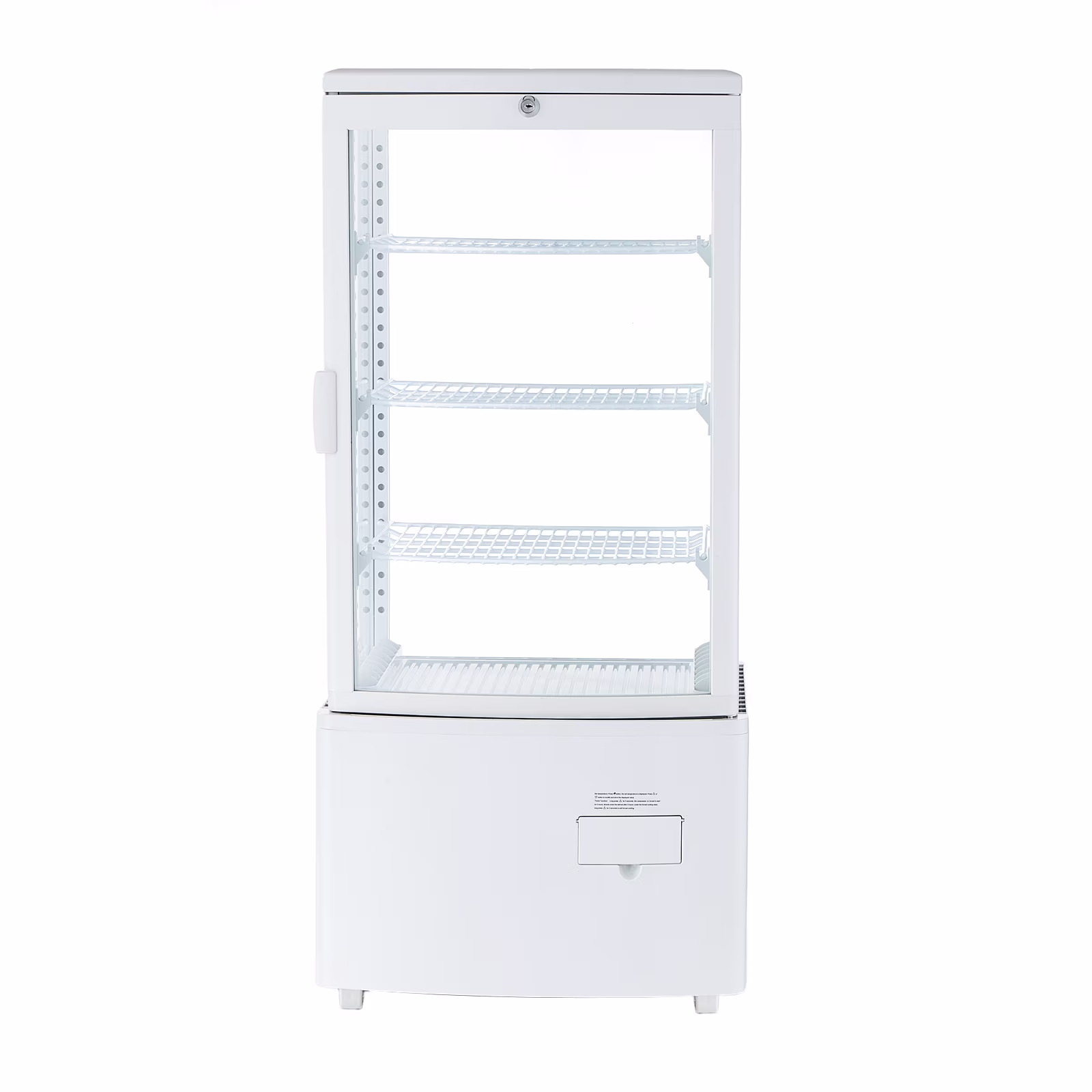 KFFKFF Refrigerated Countertop Display Case, 3 Cu.Ft./85L Capacity, 3-Tier Commercial Pastry Refrigerator with LED Lighting, Efficient Cooling System, Frost-Free Air Circulation, Ideal for Bakeries