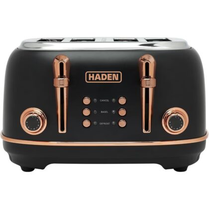 Kitchen appliance, stainless steel, retro silver, extra wide slots and self-centering function for even toasting