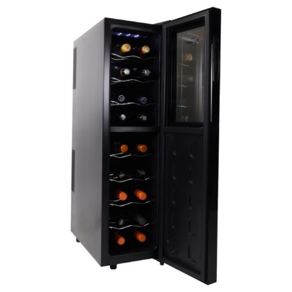 Koolatron 18 Bottle Slim Dual Zone Wine Cooler Freestanding Wine Fridge